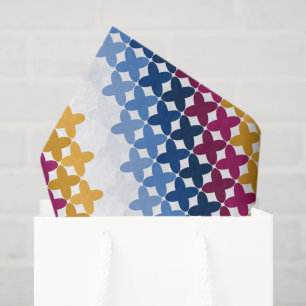 Seamless colourful cross stitch pattern tissue paper