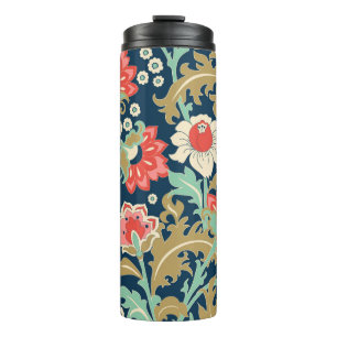 Seamless colourful floral pattern in folk style wi thermal tumbler