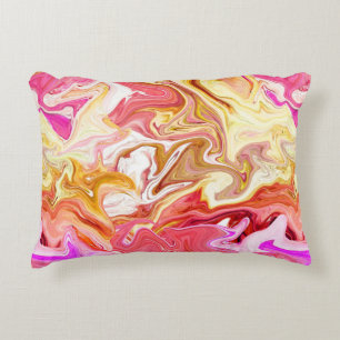 Seamless colourful marble texture, abstract patter decorative cushion
