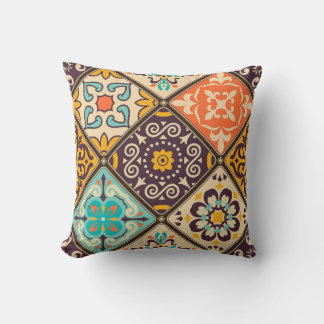 Seamless colourful patchwork tile with Islam, Arab Cushion