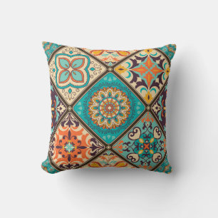 Seamless colourful patchwork tile with Islam, Arab Cushion