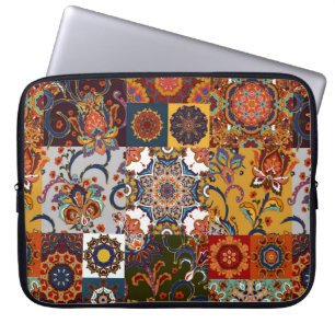 Seamless colourful patchwork tile with Islam, Arab Laptop Sleeve