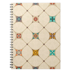 Seamless colourful patchwork tile with Islam, Arab Notebook