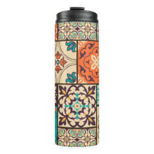 Seamless colourful patchwork tile with Islam, Arab Thermal Tumbler