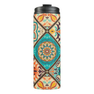 Seamless colourful patchwork tile with Islam, Arab Thermal Tumbler