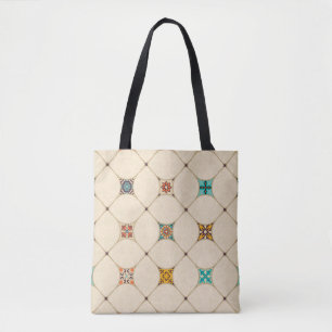 Seamless colourful patchwork tile with Islam, Arab Tote Bag