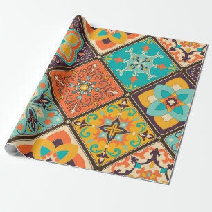 Seamless colourful patchwork tile with Islam, Arab Wrapping Paper