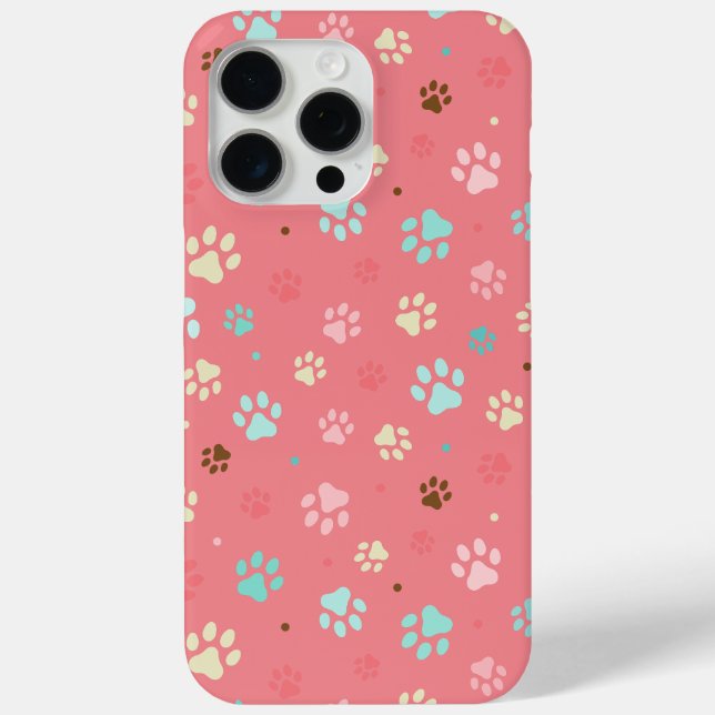 Seamless Colourful Small Dog Paws  Case-Mate iPhone Case (Back)