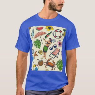 Seamless colourful summer pattern T-Shirt