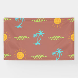 Seamless Colourful Summer Patterns-Floral-Nature Banner