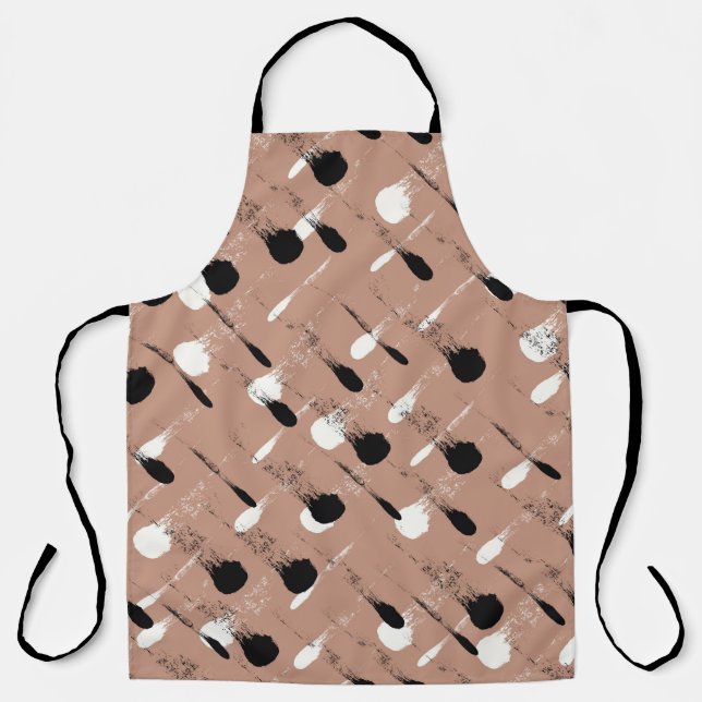 Seamless colourful watercolor pattern apron (Front)