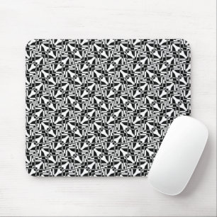 Seamless Core Pattern black White Checkers Mouse Mat