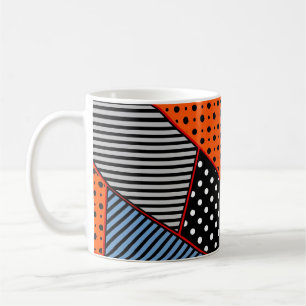 seamless creative pattern with geometric compositi coffee mug