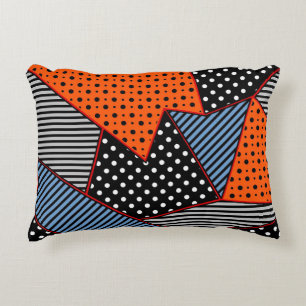 seamless creative pattern with geometric compositi decorative cushion