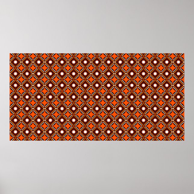 Seamless creative pattern with hand draw geometric poster (Front)