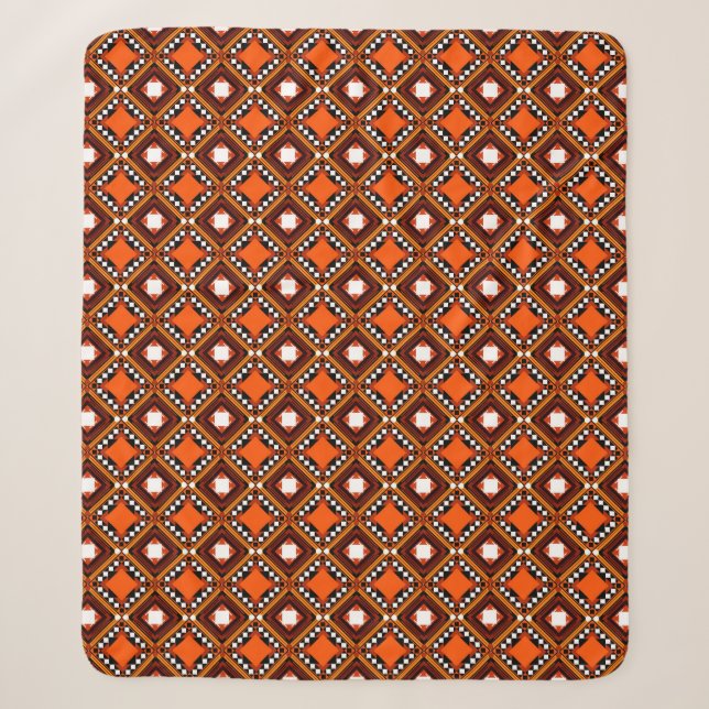 Seamless creative pattern with hand draw geometric sherpa blanket (Front)
