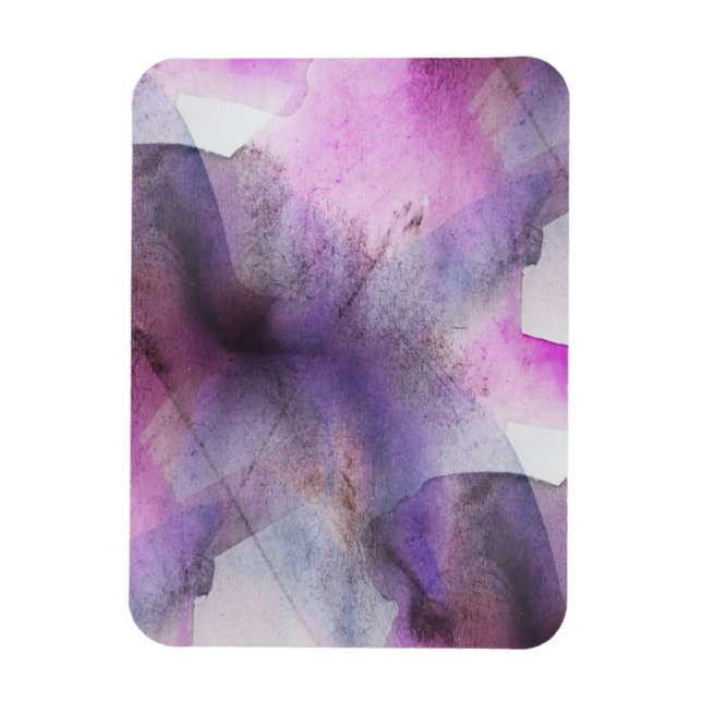 seamless cubism purple abstract art magnet (Vertical)
