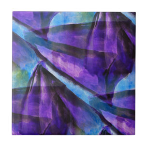 seamless cubism purple, blue abstract art tile