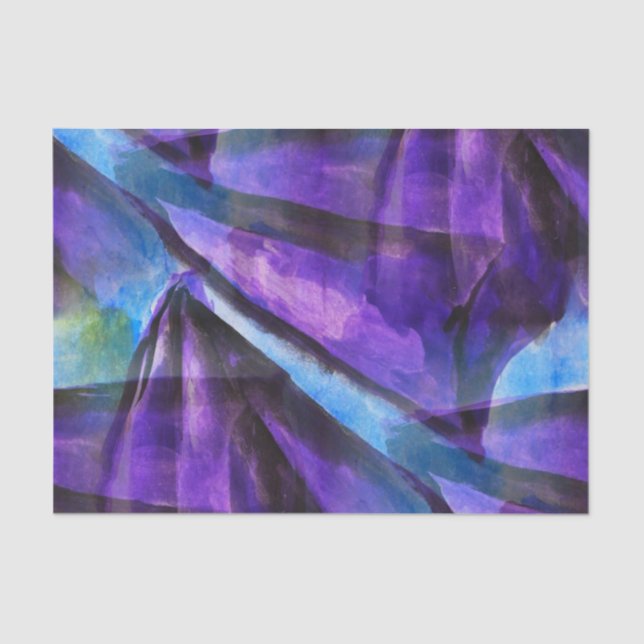 seamless cubism purple, blue abstract art tissue paper (Front)