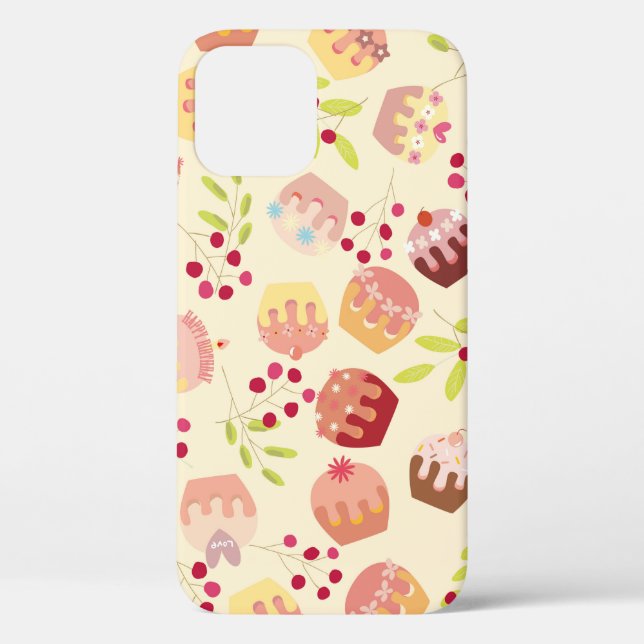 seamless cup cake illustration Case-Mate iPhone case (Back)