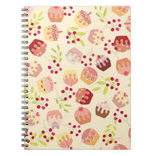 seamless cup cake illustration notebook