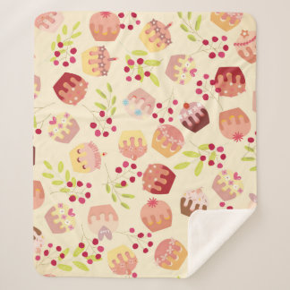 seamless cup cake illustration sherpa blanket