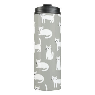 Seamless cute cats pattern, playful design. thermal tumbler
