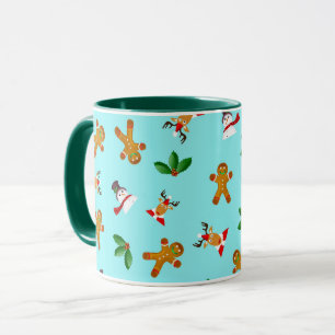 Seamless Cute Christmas Pattern Mug