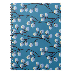 Seamless cute floral pattern design notebook