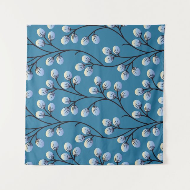 Seamless cute floral pattern design tapestry (Front)