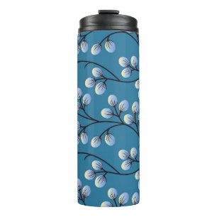 Seamless cute floral pattern design thermal tumbler
