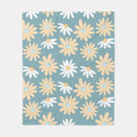 Seamless daisies pattern in small naive wild flowe