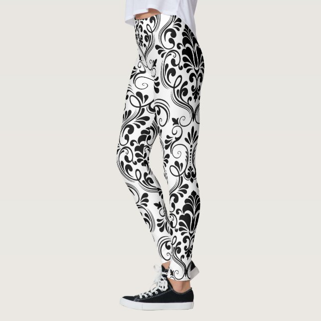 Seamless Damask  Leggings (Left)