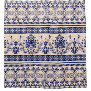 Seamless damask pattern, classic wallpaper, backgr shower curtain