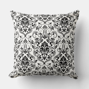 Seamless Damask Throw Pillow