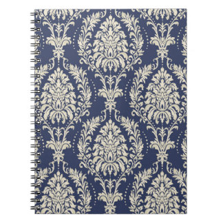 Seamless damask wallpaper. Seamless vintage patter Notebook