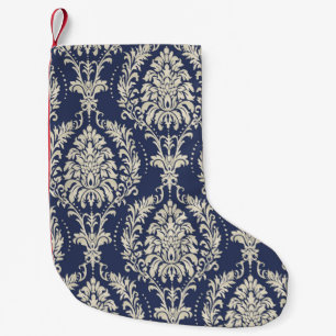 Seamless damask wallpaper. Seamless vintage patter Small Christmas Stocking