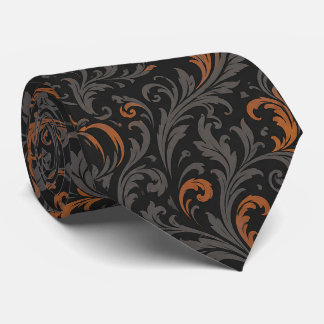 Seamless Dark Baroque Pumpkin Pattern | Black Tie
