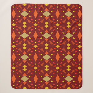Seamless decorative geometric mosaic ornament patt sherpa blanket