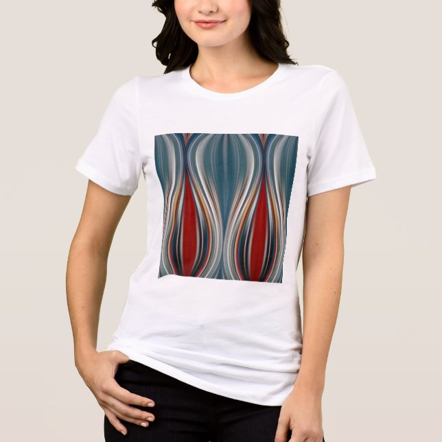Seamless decorative pattern on white Tshirt (Front)