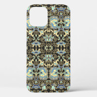 Seamless decorative Vintage laced design on golden