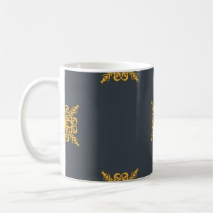 Seamless decorative vintage pattern with elegant o coffee mug