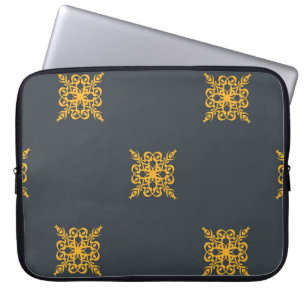 Seamless decorative vintage pattern with elegant o laptop sleeve