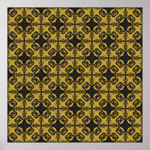 Seamless decorative vintage pattern with elegant o poster
