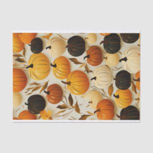 Seamless Design Pumpkin Fall Decoupage Tissue Paper