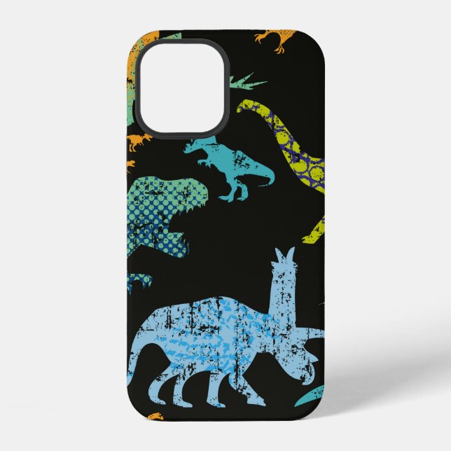 Seamless Dino pattern. Original design with t-rex, iPhone Case (Back)