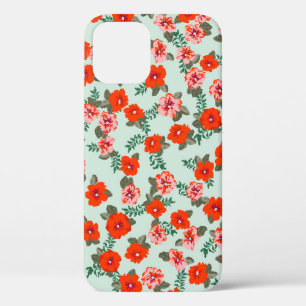 Seamless ditsy pattern in small cute wild flowers. iPhone 12 case