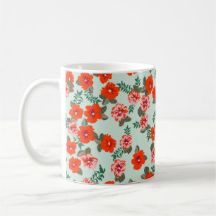 Seamless ditsy pattern in small cute wild flowers. coffee mug