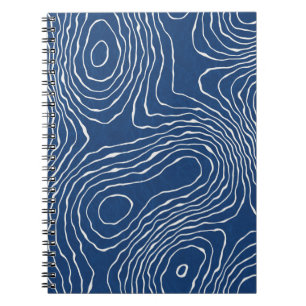 Seamless earth line topographic map organic patter notebook
