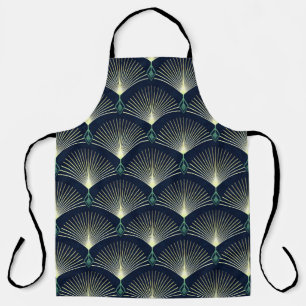 Seamless elegant geometric pattern. Blue Art Deco. Apron